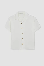 DEFACTO Boy Basic Short Sleeve Cotton Muslin Shirt