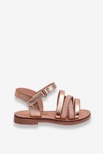 Children's sandals with straps Rose gold Isla