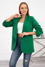 Elegant blazer with green lapels