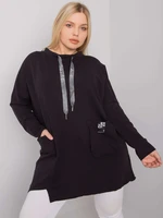 Black tunic plus sizes with pockets