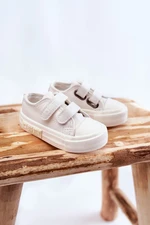 Kids leather Velcro sneakers BIG STAR KK374091 White