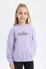 DEFACTO Girl Relax Fit Crew Neck Sweatshirt