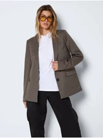 Brown Plaid Jacket Noisy May Sandy - Women