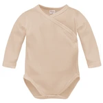 Pinokio Kids's Lovely Day Beige Wrapped Bodysuit LS