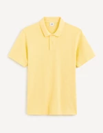 Žluté pánské basic polo tričko Celio Cesunny