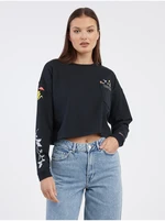 Black Womens Sweatshirt Converse Floral - Women