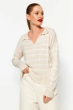 Trendyol Stone Striped Knitwear Sweater