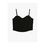 Koton Crop Athlete Thin Straps Bodice Detailed Sweetheart.