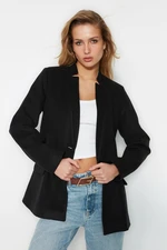 Trendyol Black Wool Cachet Coat