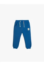 Koton Jogger Sweatpants with Applique Detail Tie Waist Ribbon