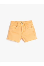 Koton Jeans Shorts with Pocket, Cotton and Adjustable Elastic Waist.