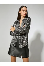 Koton Leopard Print Shirt Long Sleeved