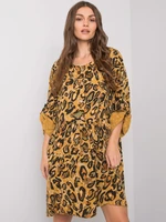 Earlene yellow viscose dress