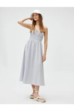 Koton Midi Dress with Thin Hangers Gipps with Window Detail.