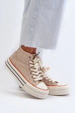 Women's Platform Sneakers Beige Aineri