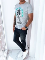 Men's T-shirt with light grey Dstreet print