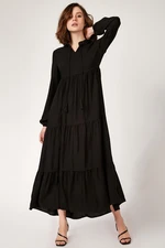 Bigdart T1627 Collar Lace Dress - Black