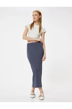 Koton Midi Skirt Slit Detailed High Waist A-Line