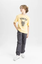 DEFACTO Boy's Waist Tie Elastic Leg Pocket Jogger Rib Trousers