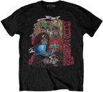 Guns N' Roses Tricou Stacked Skulls Unisex Black 2XL