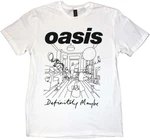 Oasis T-shirt Definitely Maybe Line Drawing Unisex White XL