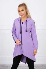 Sweatshirt with back zip dark purple