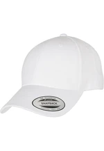 Premium Curved Snapback Cap White