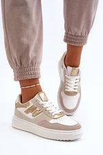 Women's Beige Low Sneakers Regines