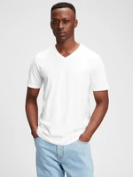 GAP Bílé pánské tričko classic v t-shirt