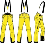 Men's ski pants with PTX membrane ALPINE PRO LERMON nano yellow