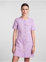 Light Purple Women's Denim Shirt Dress Pieces Tara - Women's