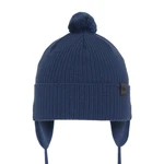 AGBO Boy's spring/ autumn hat blue Axel with pompom