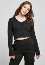 Women's cropped sweater - black