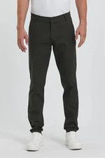 36952 Dewberry Gabardine Cotton Slim Fit Chino Mens Trousers-KHAKI