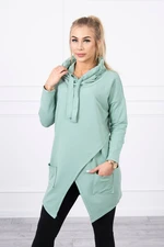 Tunic with clutch front Oversize dark mint