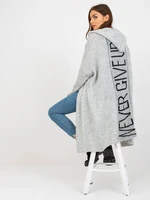 OCH BELLA grey knitted cardigan with hood