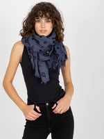 Women's scarf with print - blue