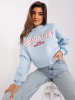 Light blue oversized hoodie without hood