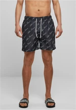 Swim shorts pattern blackscriptlogo