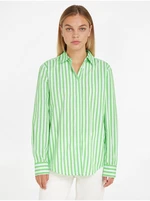 Light Green Ladies Striped Shirt Tommy Hilfiger - Women