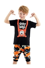 Denokids Stay Wild Boy's Summer T-shirt Capri Shorts Set