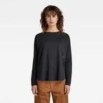 G-STAR T-shirt - Woven mix loose r t ls wmn black