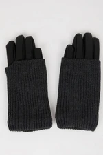 DEFACTO Women's Faux Leather Gloves