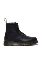 Kožené workery Dr. Martens 1460 WL dámské, černá barva, na plochém podpatku, zateplené, DM31873001