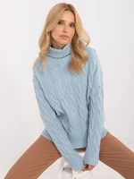 Light blue women's oversize sweater