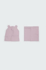 DEFACTO Baby Girl Corduroy Beret and Neck Collar 2-Piece Set