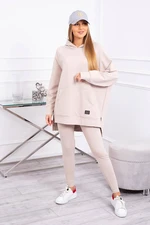 Set with sweatshirt in beige color