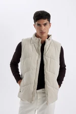 DEFACTO Stand Collar Quilted Puffer Vest with Zipper and Pocket