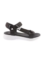 DGN 103-23y Women's Striped Velcro Sandals Black White