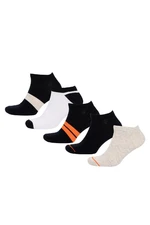 DEFACTO Men's 5-Pack Cotton Ankle Socks